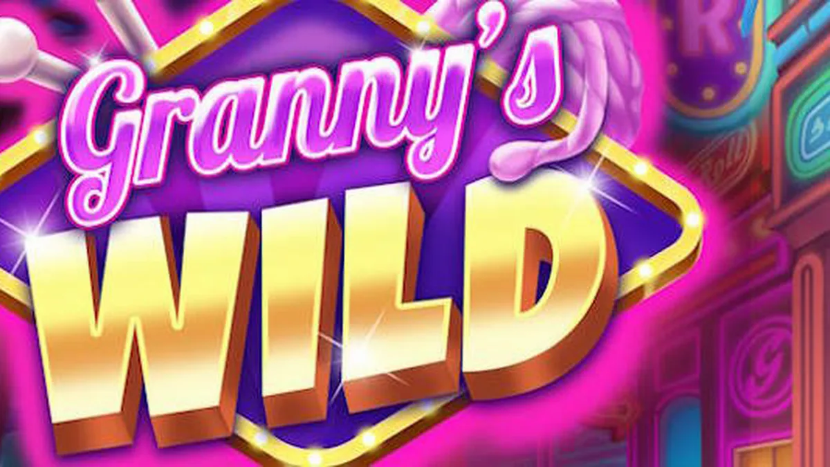Nenek yang ceria sedang memacu skuter turbo dalam permainan slot Granny's Wild